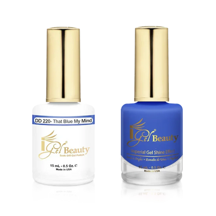 iGel Matching Duo Gel Polish 0.5oz - #220 That Blue My Mind - TTT Nails Supply