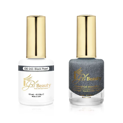 iGel Matching Duo Gel Polish 0.5oz - #242 Black Pearl - TTT Nails Supply