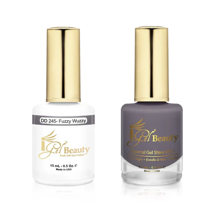 iGel Matching Duo Gel Polish 0.5oz - #245 Fuzzy Wuzzy - TTT Nails Supply