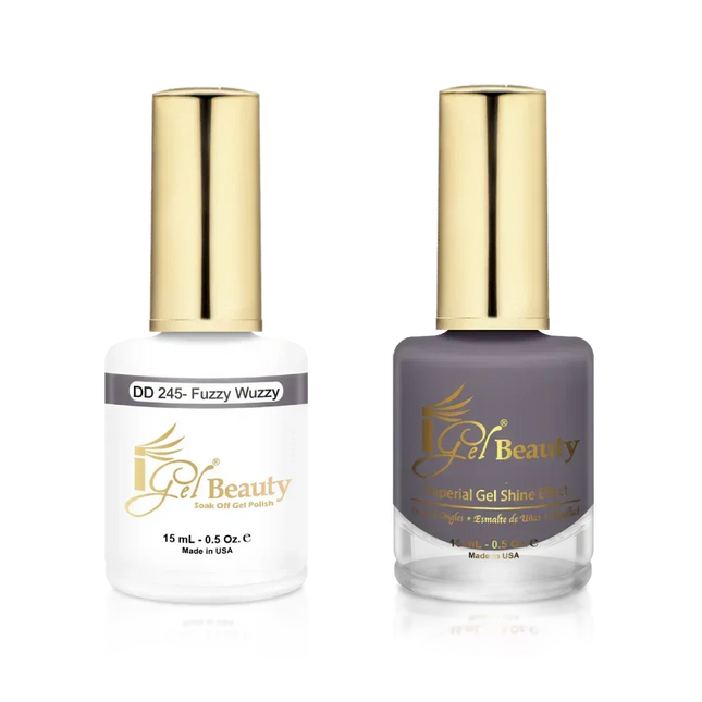 iGel Matching Duo Gel Polish 0.5oz - #245 Fuzzy Wuzzy - TTT Nails Supply