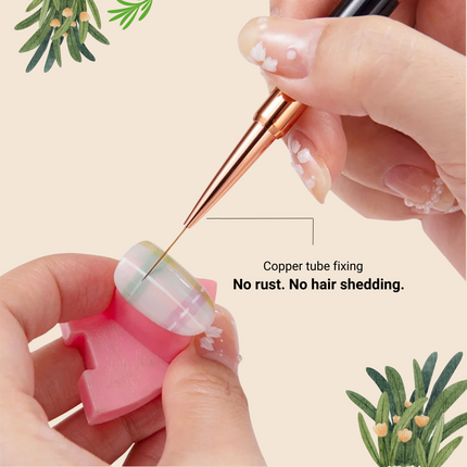 Nail Art Dual End Brush (Set 5pcs)