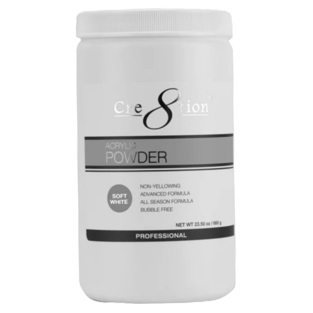 Cre8tion - Acrylic Powder 23.5oz (Clear, Pink, White, Natural...)