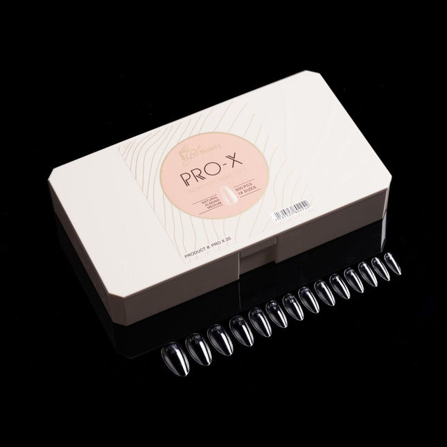 iGel PRO-X Soft Gel Nail Tips 20 - Natural Almond Medium (600 pcs)