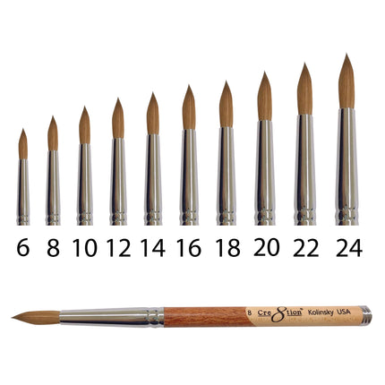 Cre8tion - Kolinsky Acrylic Brush Forrest (#08 - #24)