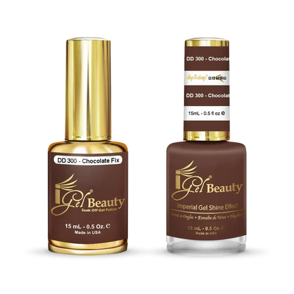 iGel Matching Duo Gel Polish 0.5oz - #300 Chocolate Fix - TTT Nails Supply