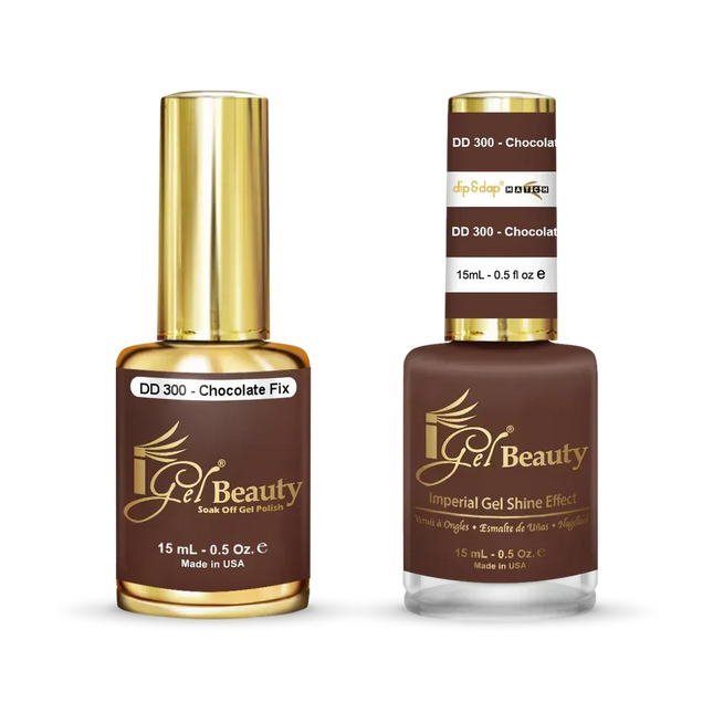 iGel Matching Duo Gel Polish 0.5oz - #300 Chocolate Fix - TTT Nails Supply
