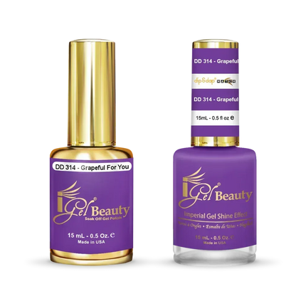 iGel Matching Duo Gel Polish 0.5oz - #314 Grapeful For You - TTT Nails Supply