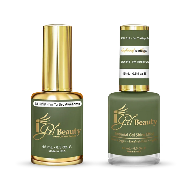 iGel Matching Duo Gel Polish 0.5oz - #318 I'm Turtley Awesome - TTT Nails Supply