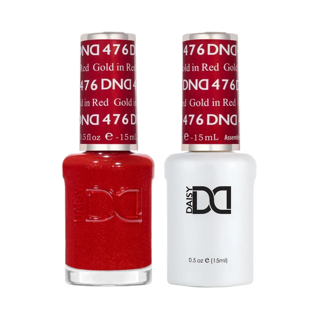 DND Duo Matching Color - #476 Gold In Red - TTT Nails Supply