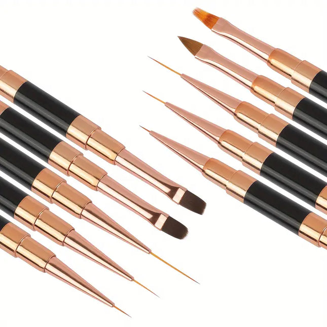 Nail Art Dual End Brush (Set 5pcs)