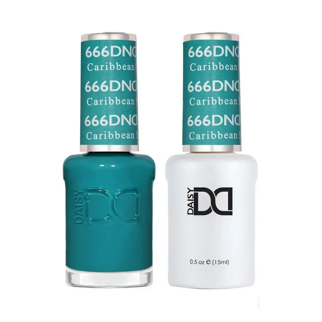 DND Duo Matching Color - #666 Caribbean Sea - TTT Nails Supply