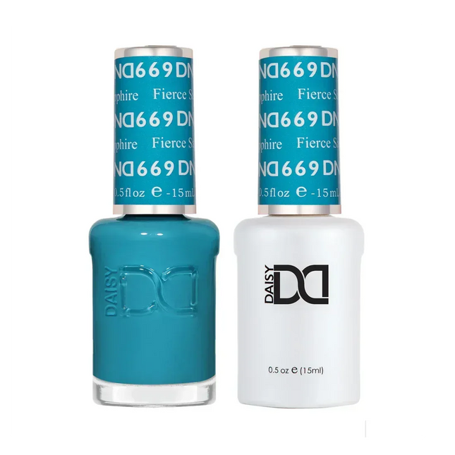 DND Duo Matching Color - #669 Fierce Sapphire - TTT Nails Supply