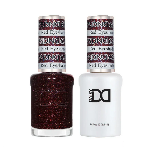 DND Duo Matching Color - #675 Red Eyeshadow - TTT Nails Supply