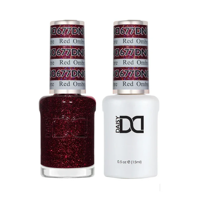 DND Duo Matching Color - #677 Red Ombr - TTT Nails Supply