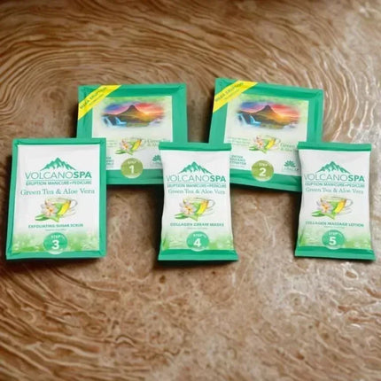 La Palm Volcano Spa Pedicure 6-Step - Green Tea and Aloe Vera (Case 36pcs) - TTT Nails Supply