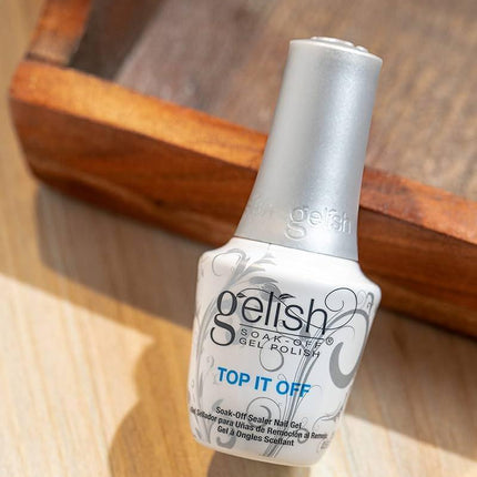 Gelish HARMONY - Top It Off Soak-Off Sealer Gel Top Coat 0.5oz (15ml) - TTT Nails Supply