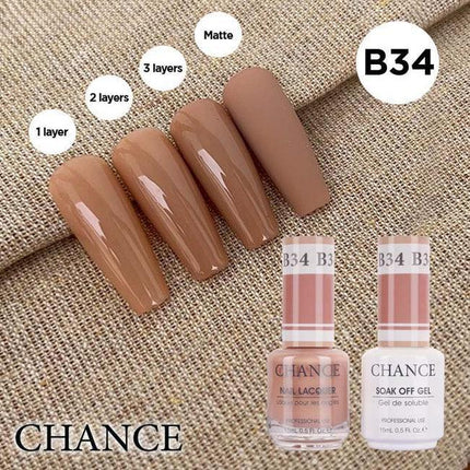 Cre8tion CHANCE Matching Duo Gel Polish 0.5oz - Bare Collection - B34 - TTT Nails Supply