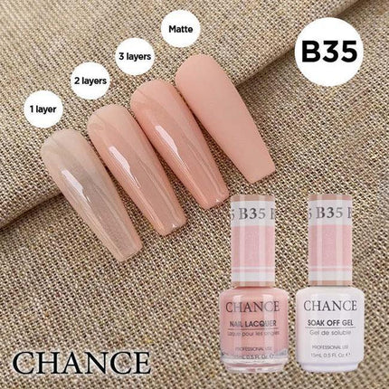 Cre8tion CHANCE Matching Duo Gel Polish 0.5oz - Bare Collection - B35 - TTT Nails Supply