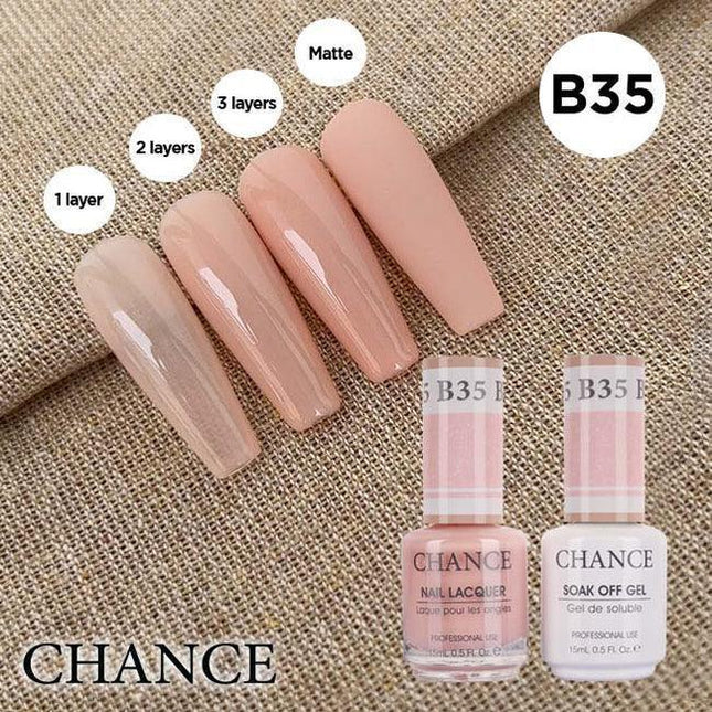 Cre8tion CHANCE Matching Duo Gel Polish 0.5oz - Bare Collection - B35 - TTT Nails Supply