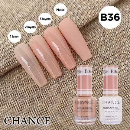 Cre8tion CHANCE Matching Duo Gel Polish 0.5oz - Bare Collection - B36 - TTT Nails Supply