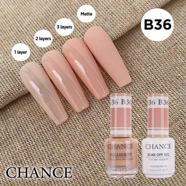 Cre8tion CHANCE Matching Duo Gel Polish 0.5oz - Bare Collection - B36 - TTT Nails Supply
