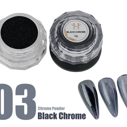 HANG Chrome Powder - #03 Black Chrome 3g - TTT Nails Supply