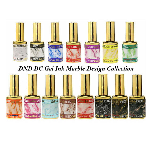 DND - Gel Ink Marble Design Full Set 15 Colors (#01 - #15)