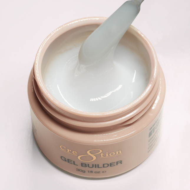 Cre8tion Overlay Builder Gel, Hema Free, Low Heat  1oz  #02 Soft White