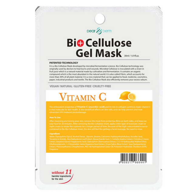 DearDerm - Bio Cellulose Face Mask Box 10pcs - Multiple Scents Available