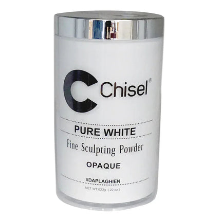 Chisel Acrylic Powder 22oz - Pure White - TTT Nails Supply