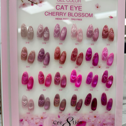 Cre8tion Cat Eye Cherry Blossom Collection - 24 Colors