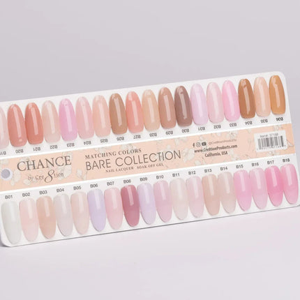 Cre8tion CHANCE Matching Duo Gel Polish 0.5oz - Bare Collection 36 colors + sample - TTT Nails Supply