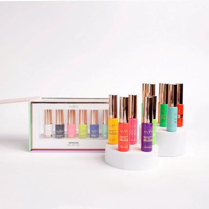 Cre8tion Detailing Nail Art Gel - Bright Collection - 18 colors 0.33oz (gel line) - TTT Nails Supply