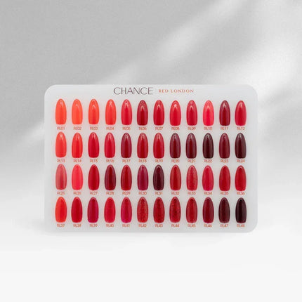 Cre8tion CHANCE Gel 0.5oz - Red London Collection + Free 1 Color Booklet & 1 Color Board - TTT Nails Supply