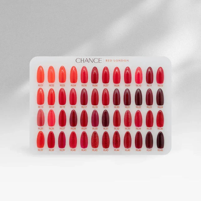 Cre8tion CHANCE Gel 0.5oz - Red London Collection + Free 1 Color Booklet & 1 Color Board - TTT Nails Supply