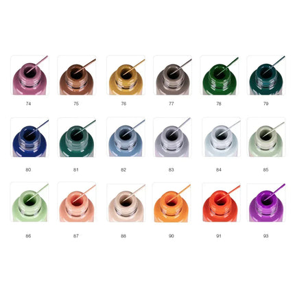 Cre8tion Detailing Nail Art Gel - Winter Collection - 18 colors 0.33oz (gel line) - TTT Nails Supply