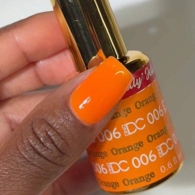 DND DC All My Jelly Gel Polish – #006 Orange (0.6oz / 18ml) – NEW 2026
