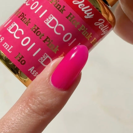DND DC All My Jelly Gel Polish – #011 Hot Pink (0.6oz / 18ml) – NEW 2026