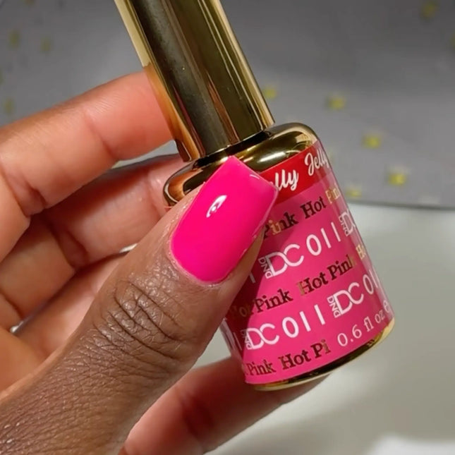 DND DC All My Jelly Gel Polish – #011 Hot Pink (0.6oz / 18ml) – NEW 2026