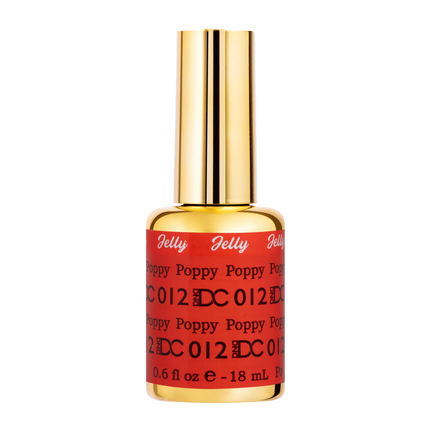 DND DC All My Jelly Gel Polish – #012 Poppy (0.6oz / 18ml) – NEW 2026