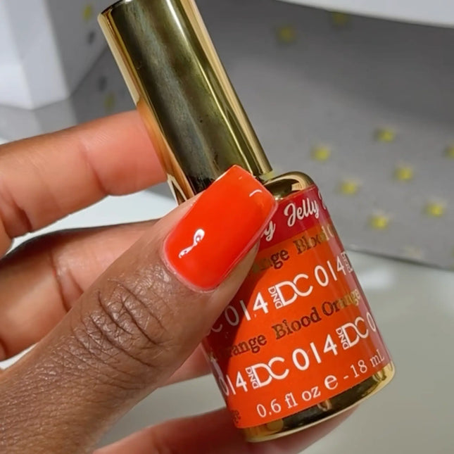 DND DC All My Jelly Gel Polish – #014 Blood Orange (0.6oz / 18ml) – NEW 2026