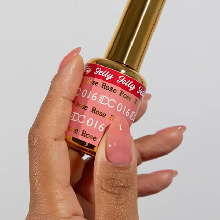 DND DC All My Jelly Gel Polish – #016 Rose (0.6oz / 18ml) – NEW 2026
