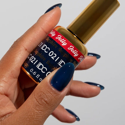 DND DC All My Jelly Gel Polish – #021 Sapphire (0.6oz / 18ml) – NEW 2026