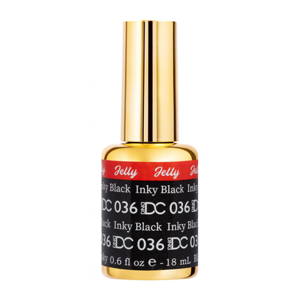 DND DC All My Jelly Gel Polish – #036 Inky Black (0.6oz / 18ml) – NEW 2026