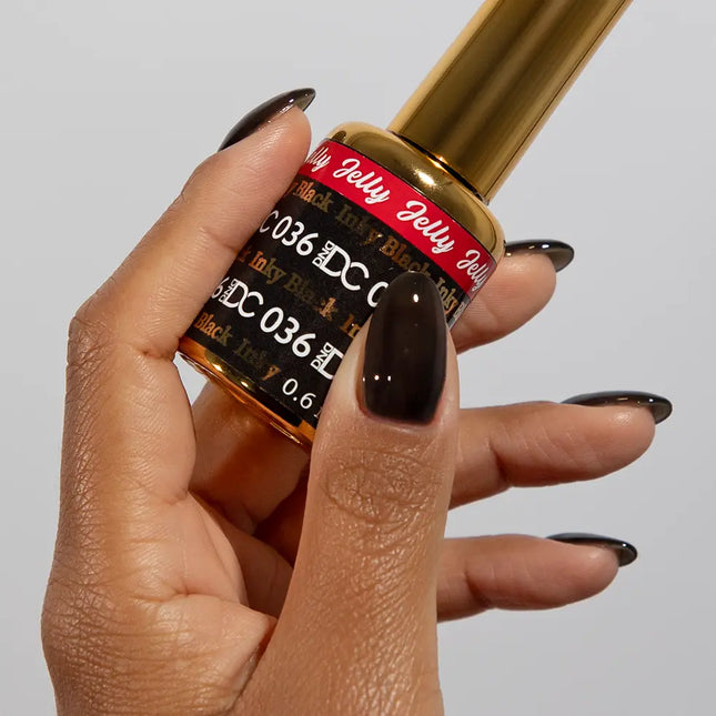 DND DC All My Jelly Gel Polish – #036 Inky Black (0.6oz / 18ml) – NEW 2026