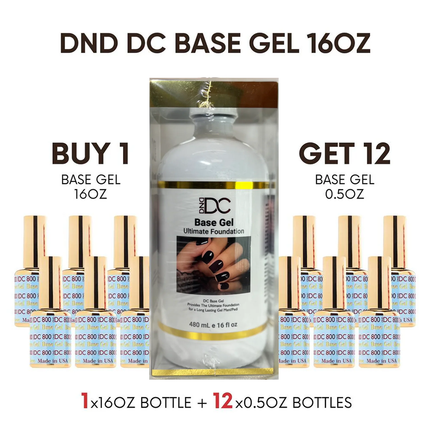 DC Base Gel Ultimate Foundation 16oz Refill (DC #800) + Free 12 Bottles 0.5oz