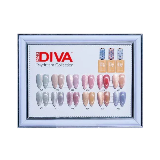 DIVA 9D Cat Eye Collection - Set of 36 Colors + Free Display & Magnetic - TTT Nails Supply