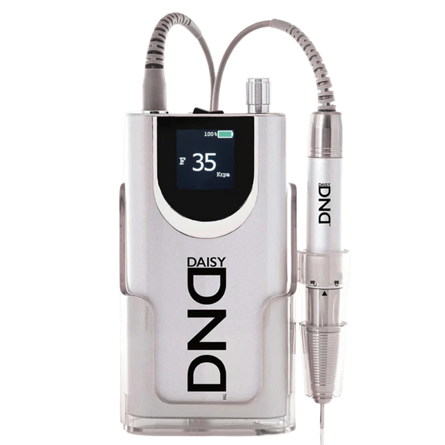 DND Daisy Nail File Drill 35000 RPM SILVER - High Speed, Stability