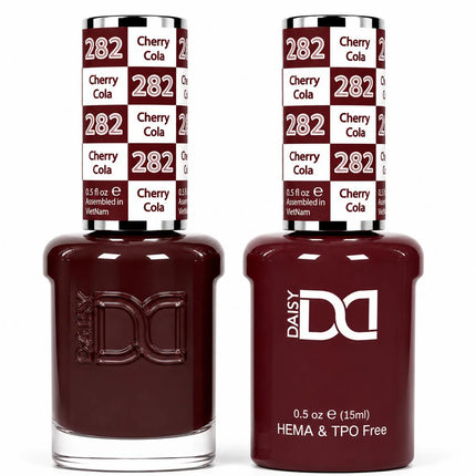 DND HEMA & TPO Free Gel Duo Matching Set – 282 Cherry Cola (Gel + Lacquer)