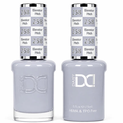 DND HEMA & TPO Free Gel Duo Matching Set – 258 Elevator Pitch (Gel + Lacquer)